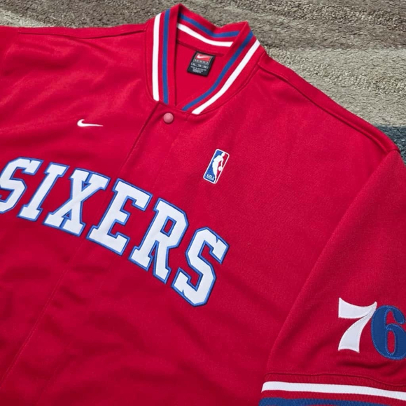 Nike Other - Philadelphia 76ers Sixers Team Nike NBA Warm-Up Snap-on Jersey Jacket XL